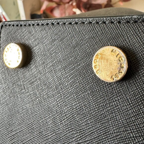 Black Michael Kors Selma Saffiano Leather Medium Satchel - Picture 9 of 14